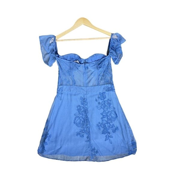 Wild Honey Dress Large Coquette Peasant Cottagecore Floral Lace Bustier Corset - Picture 4 of 8